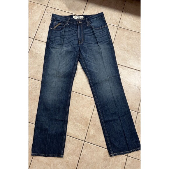 Ariat Jeans Mens 34x34 Blue Legacy M4 Relaxed Fit Boot Cut Western Denim Work - Picture 1 of 9